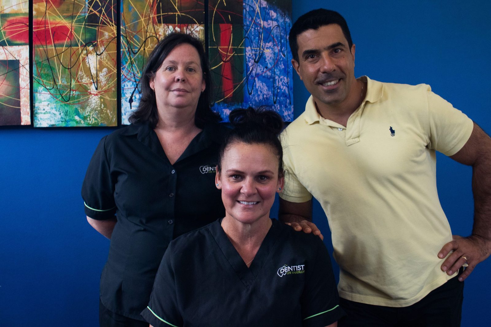 The Dentist on Waverley support team inside the practice